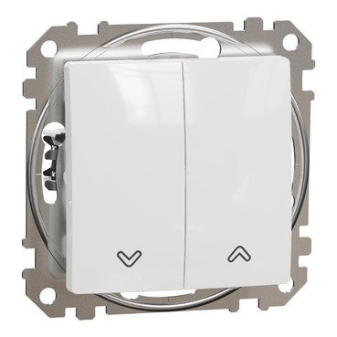 2 klavišų žaliuzių mygtukas Schneider Electric Sedna Design SDD111114 (10A, 250V, baltas)