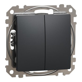 2 klavišų jungiklis Schneider Electric Sedna Design SDD114105 (antracitas)
