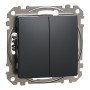 2 klavišų jungiklis Schneider Electric Sedna Design SDD114105 (antracitas)