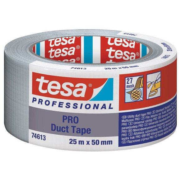 Audinio juosta TESA STANDART (pilka) 25m x 50mm 74613-00003-15