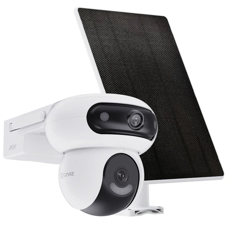 EZVIZ CS-HB90/SP lauko akumuliatorinė dviguba kamera (2x4MP, 10400mAh, Su saulės panele)