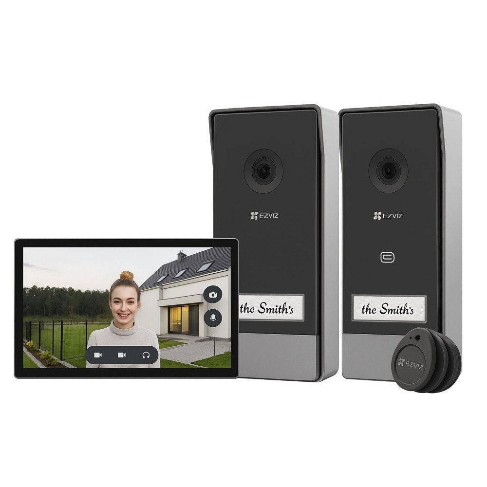 Telefonspynės komplektas EZVIZ CS-HP7 (3MP, 1 ekranas, 2 telefonspynės)