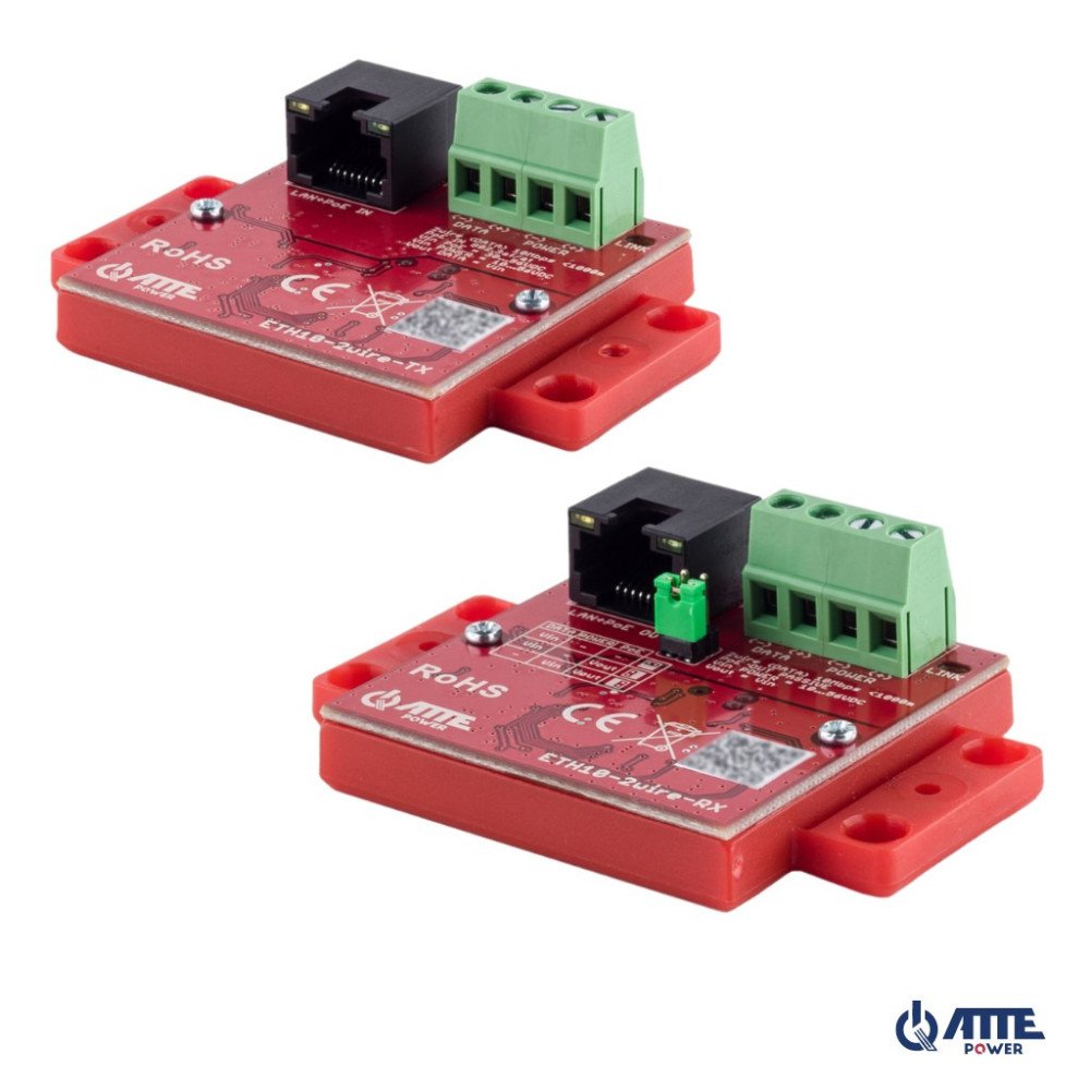 LAN perdavimo komplektas ATTE ETH10-2WIRE-SET LAN perdavimo komplektas ATTE ETH10-2WIRE-SET