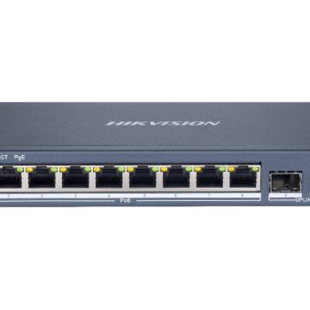 Hikvision 10 prievadų 8 PoE valdomas komutatorius DS-3E1510P-SI-8P2F