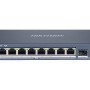 Hikvision 10 prievadų 8 PoE valdomas komutatorius DS-3E1510P-SI-8P2F