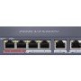 6 prievadų, 4 PoE prievadų komutatorius Hikvision DS-3E0106P-E/M