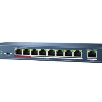 9 prievadų, 8 PoE komutatorius Hikvision DS-3E0109P-E(C)