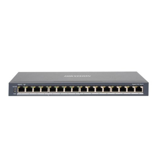 Hikvision 16 prievadų komutatorius DS-3E0516P-O Hikvision 16 prievadų komutatorius DS-3E0516P-O