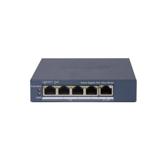 Hikvision 5 prievadų komutatorius DS-3E1505P-EI/M