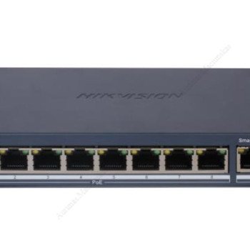 10 prievadų, 8 PoE prievadų komutatorius Hik-vision DS-3E1510P-EI/M