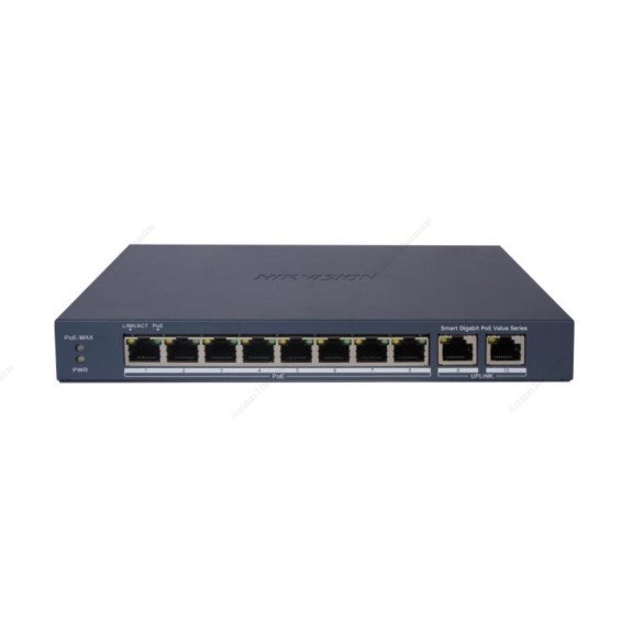 10 prievadų, 8 PoE prievadų komutatorius Hik-vision DS-3E1510P-EIV2 10 prievadų, 8 PoE prievadų komutatorius Hik-vision DS-3E1510P-EIV2