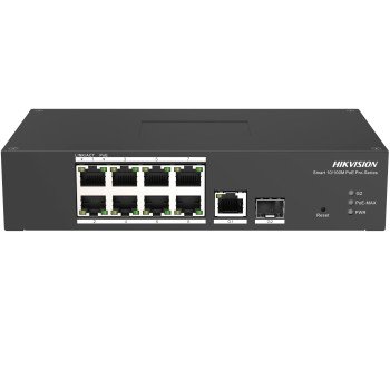 Hikvision 10 prievadų 8 PoE prievadų komutatorius DS-3T1310P-SI/HS