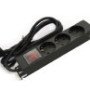 Maitinimo panelė LK-BL-G10G03S 10'' (3xSchuko, su jungikliu, 1.8m, 3x1.5mm²)