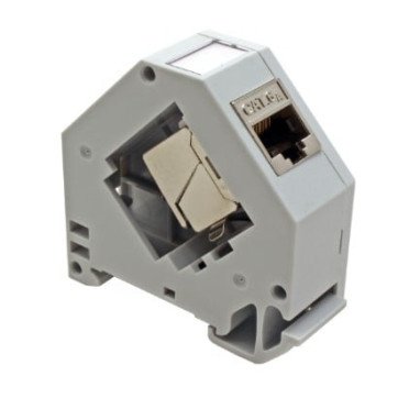 Kampinis adapteris RJ45 keystone lizdui (montuojamas ant DIN bėgelio)