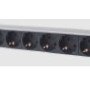 Maitinimo panelė vertikali 19'' spintai LK-BL-G10O12S (12x240V Schuko, su jungikliu, 1.8m, aliuminis korpusas)