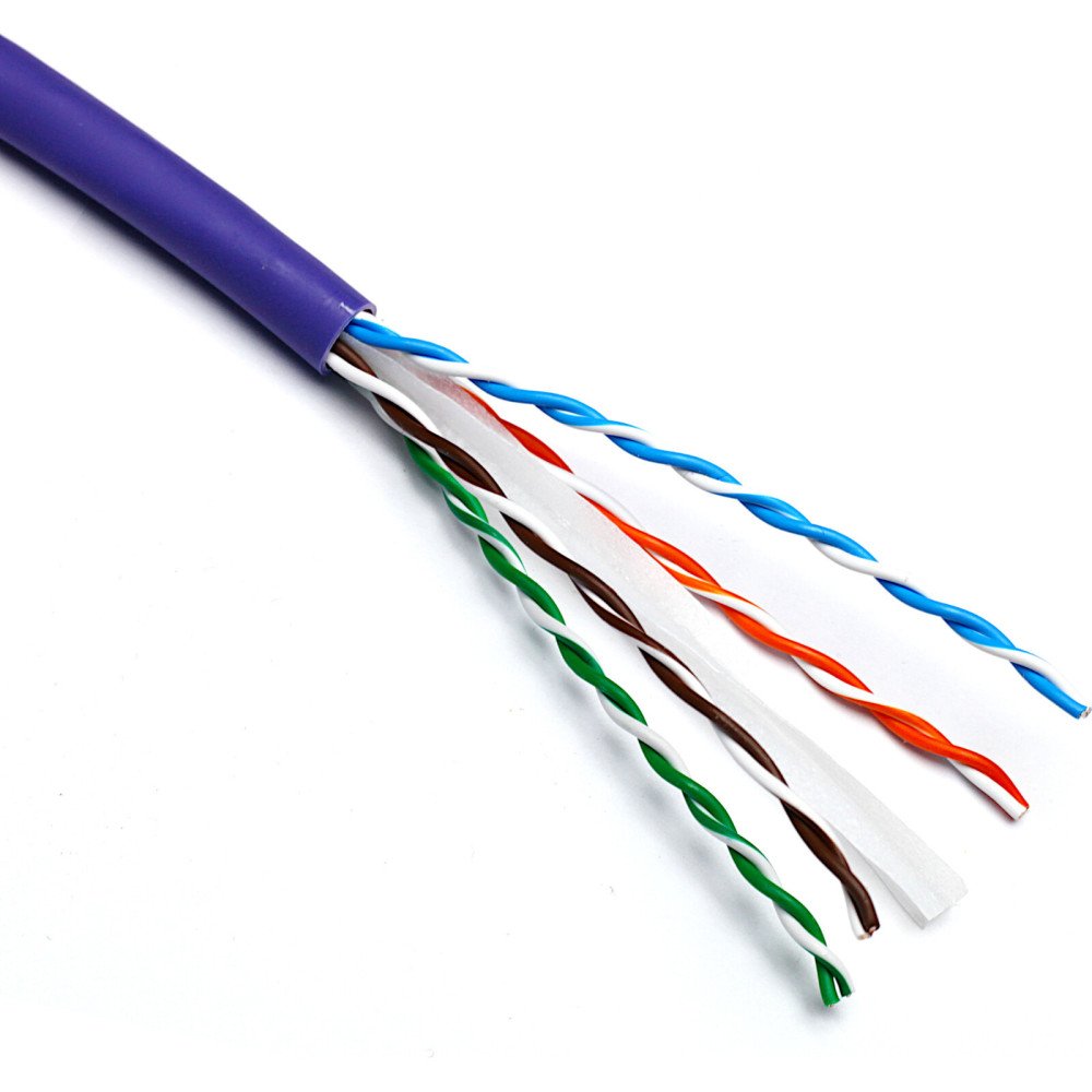 Kabelis ryšio Excel 190-071-500 Cat6 U/UTP (LSOH, 23AWG, B2CA, violetinis, ritė 500m.)
