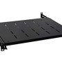 Stacionari lentyna 19'' 1U (800 mm gylio spintai, juoda, iki 60 kg)