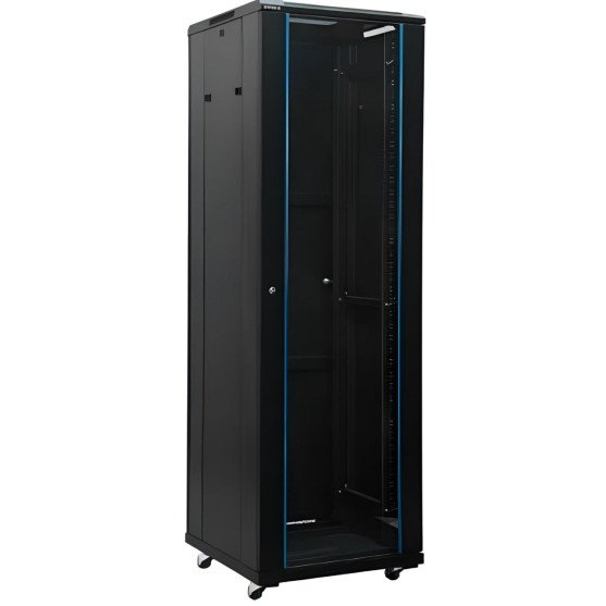 Komutacinė spinta 19'' pastatoma 42U 600x800x2055mm (juoda, nesurinkta, IP20) A2-6842
