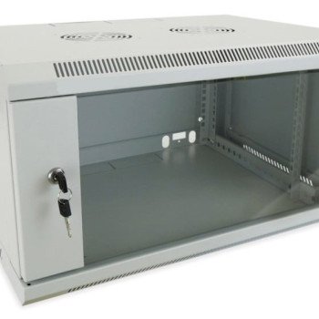Komutacinė spinta 19'' pakabinama 4U 600x450x279mm (pilka, surinkta, IP20) AWM2-6404