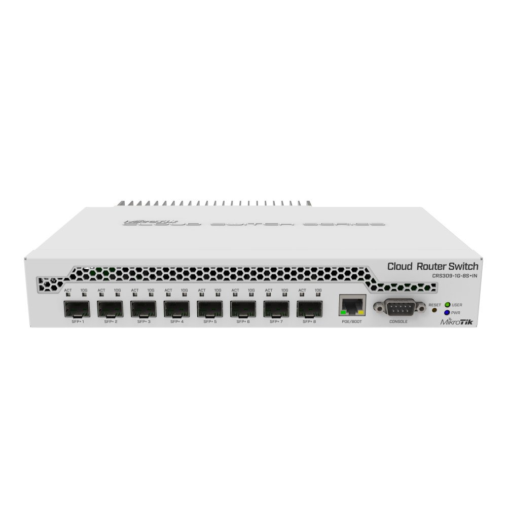 Komutatorius 9 prievadų Mikrotik CRS309-1G-8S+IN Komutatorius 9 prievadų Mikrotik CRS309-1G-8S+IN