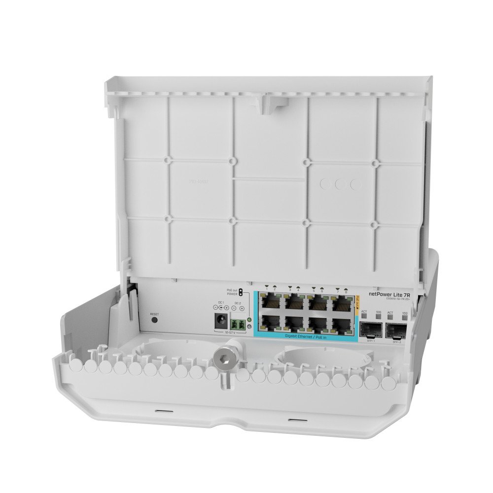 Komutatorius 8 prievadų Mikrotik CSS610-1Gi-7R-2S+OUT Komutatorius 8 prievadų Mikrotik CSS610-1Gi-7R-2S+OUT