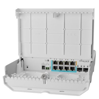Komutatorius 8 prievadų Mikrotik CSS610-1Gi-7R-2S+OUT
