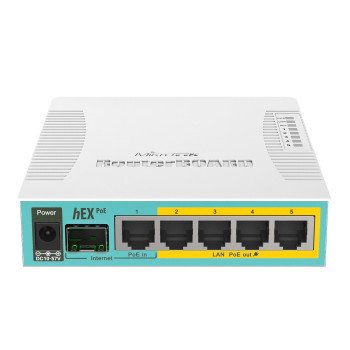 Maršrutizatorius 5 prievadų MikroTik hEX PoE RB960PGS Maršrutizatorius 5 prievadų MikroTik hEX PoE RB960PGS