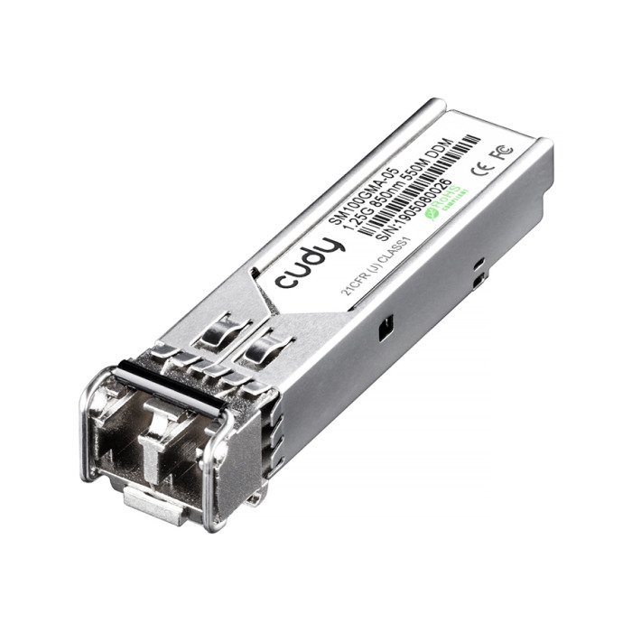 Optinis integruojamas keitiklis SFP Cudy SM100GMA-05 (850nm, 1,25Gbps, multimode, LC, 550m) Optinis integruojamas keitiklis SFP Cudy SM100GMA-05 (850nm, 1,25Gbps, multimode, LC, 550m)