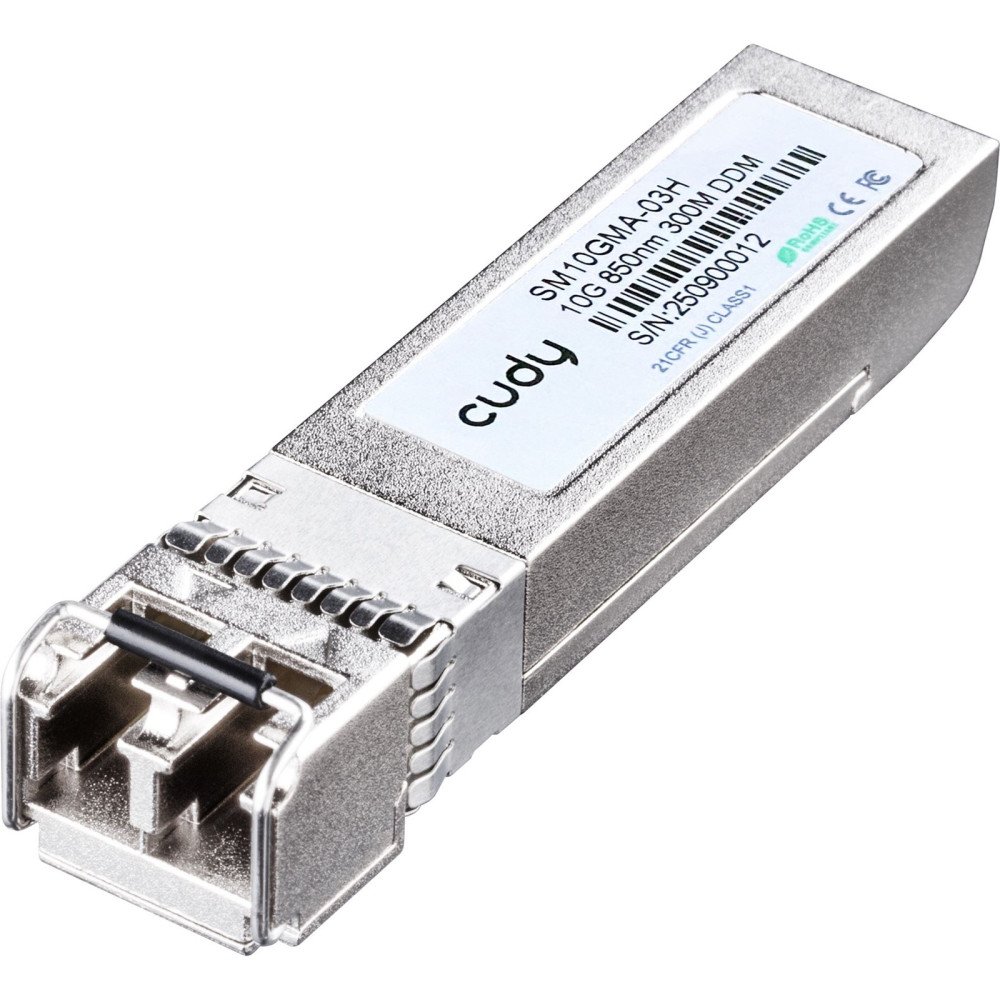 Optinis integruojamas keitiklis SFP+ Cudy SM10GMA-03H (850nm, multimode, LC, 300m, iki 11,3Gbps) Optinis integruojamas keitiklis SFP+ Cudy SM10GMA-03H (850nm, multimode, LC, 300m, iki 11,3Gbps)