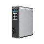 6 prievadų industrinis komutatorius Ruijie Reyee RG-NIS2100-4GT2SFP-HP (Valdomas, 8 x PoE+)