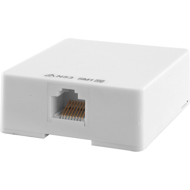 Virštinkinė rozetė RJ45 LK-WP-033 (1 lizdas, UTP Cat.6A, krosuojama)