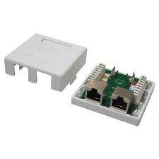 Virštinkinė rozetė LK-WP-037 (2x RJ45, FTP, Cat.5e, krosuojama) Virštinkinė rozetė LK-WP-037 (2x RJ45, FTP, Cat.5e, krosuojama)