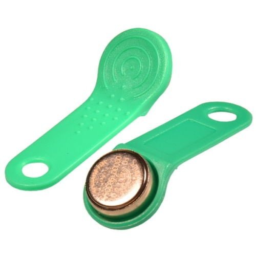 Žalias dallas raktas iButton DS1990A-F5 su laikikliu Žalias dallas raktas iButton DS1990A-F5 su laikikliu