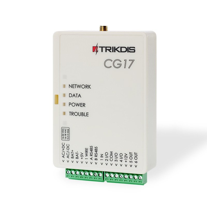 Trikdis valdiklis centralė/valdiklis CG17 su 4G modemu Trikdis valdiklis centralė/valdiklis CG17 su 4G modemu
