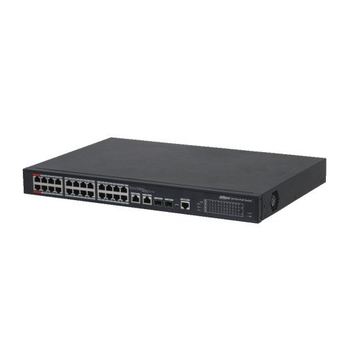 Komutatorius 24 PoE prievadai + 2 Gigabit, 100 Mbps, PFS4226-24ET-360-V3