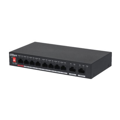10 prievadų, 8 PoE komutatorius PFS3010-8ET-96-V2, 8PoE, 2 uplink