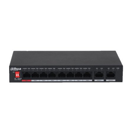 10 prievadų, 8 PoE komutatorius PFS3010-8ET-96-V2, 8PoE, 2 uplink