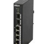 4 prievadų PoE komutatorius PFS4206-4P-120, 10/100/1000, 2 SFP