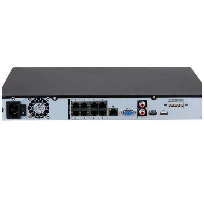 IP vaizdo kamerų įrašymo įrenginys NVR4208-8P-4KS3, 2 HDD, 8 kan., 8 PoE 1U