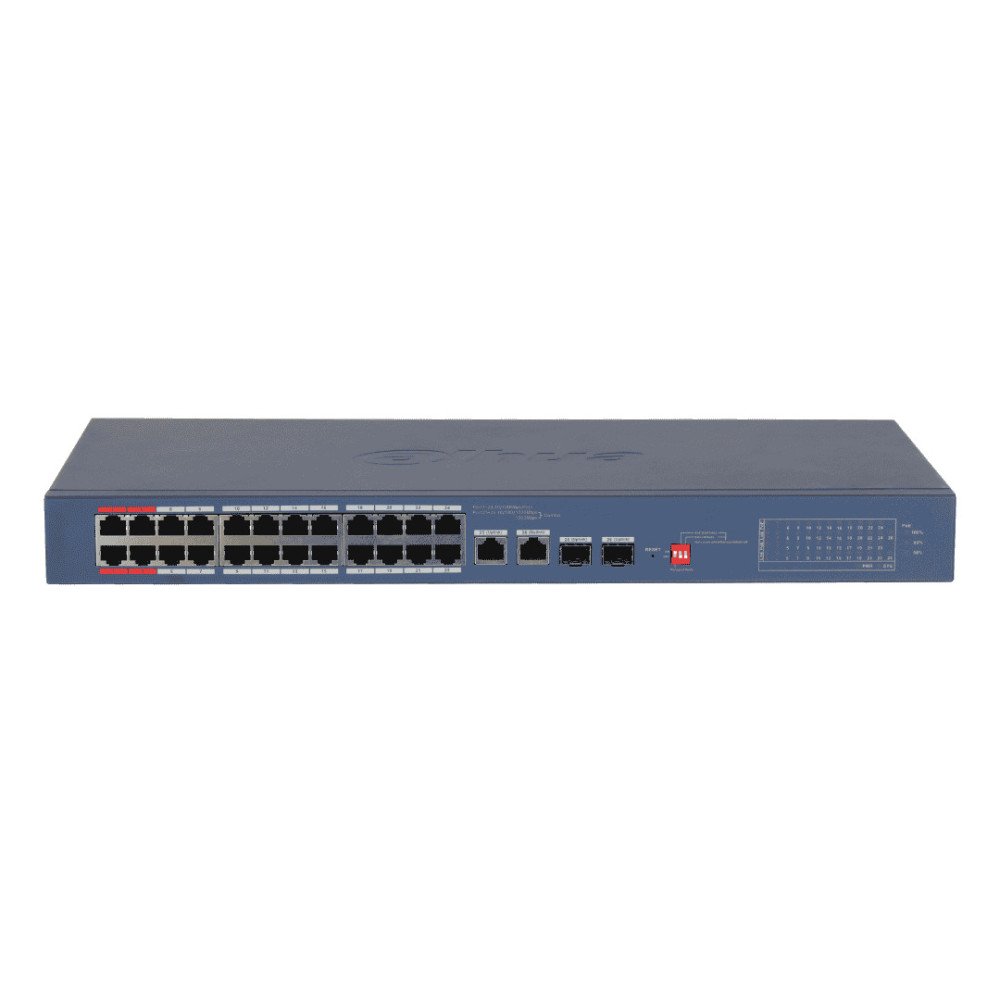 Komutatorius CS4226-24ET-240, 24PoE+2G upl, L2 man., Dahua