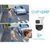 IMOU PoE kamera PS70FP-10M0, 5MP+5MP, PT, PoE/12V, Full-color, AOR