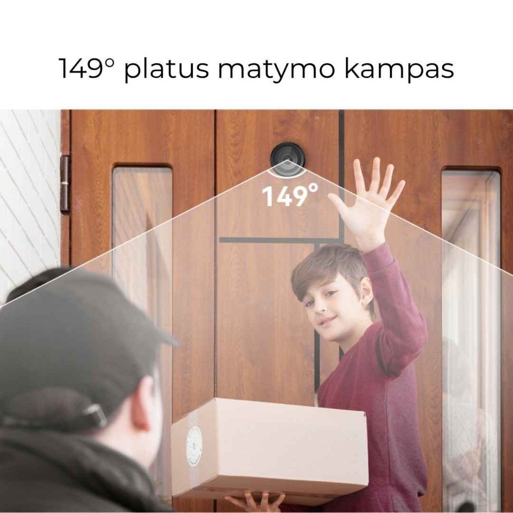 Išmani durų akutė su monitoriumi IMOU VD1-5M0S, 5MP, pakraunama