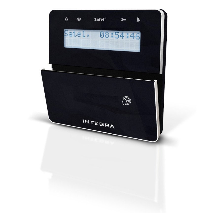 Klaviatūra INT-KLFR-B, su kortelių skait., LED ind., Integra centralėms
