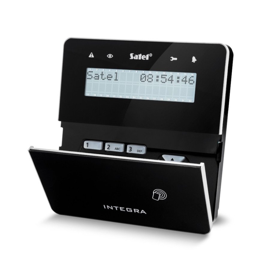 Klaviatūra INT-KLFR-B, su kortelių skait., LED ind., Integra centralėms