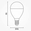 LED lemputė E14 G46 10W, neutrali balta šviesa