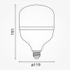 LED lemputė E27 T120 40W, šalta balta šviesa LED lemputė E27 T120 40W, šalta balta šviesa