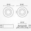LED lubų šviestuvas, 5W, baltas, reguliuojamas, CCT šviesa LED lubų šviestuvas, 5W, baltas, reguliuojamas, CCT šviesa