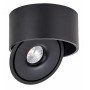 LED lubų šviestuvas, 20W, apvalus, reguliuojamas, juodas, CCT šviesa