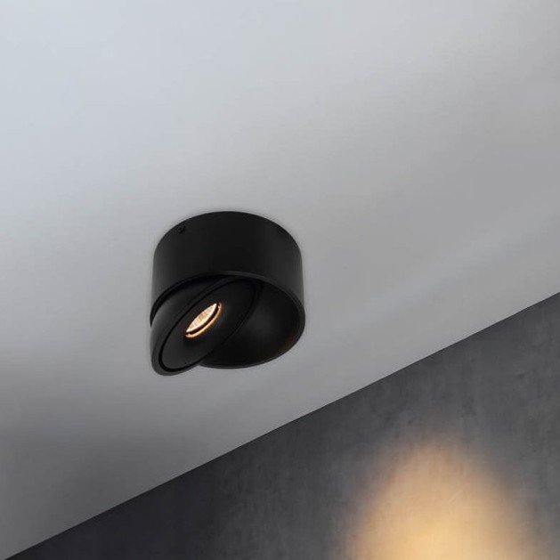 LED lubų šviestuvas, 20W, apvalus, reguliuojamas, juodas, CCT šviesa LED lubų šviestuvas, 20W, apvalus, reguliuojamas, juodas, CCT šviesa