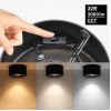 LED lubų šviestuvas, 30W, apvalus, reguliuojamas, juodas, CCT šviesa LED lubų šviestuvas, 30W, apvalus, reguliuojamas, juodas, CCT šviesa